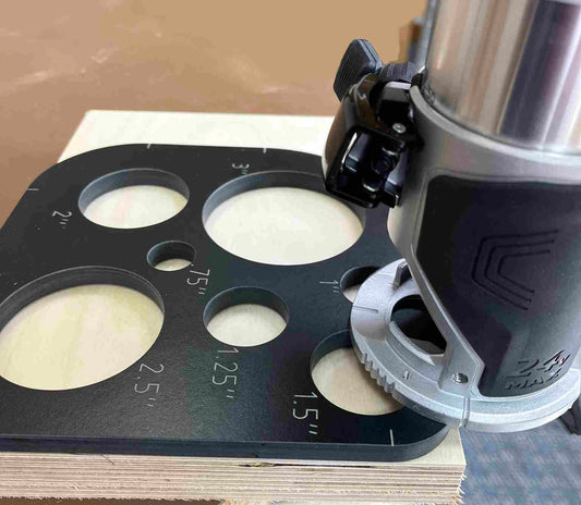 Router on a corner radius template