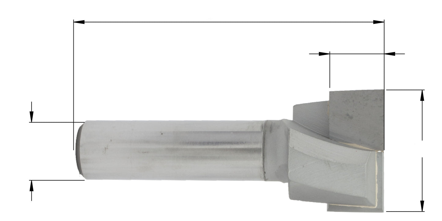 Side view of router bit