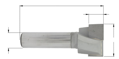 Side view of router bit