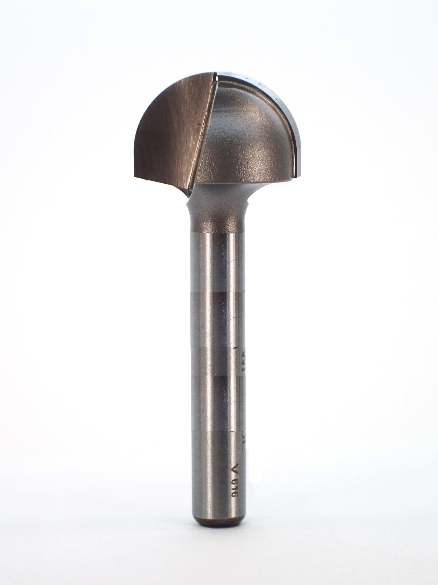3/4" round bottom Metal milling tool on a white backgrond
