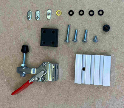 components of the drill press clamp kit