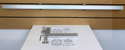 Circle jig extension kit installed on circle jig, extending cutting radius