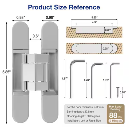 Winsoon Invisible Concealed Hinge Templates