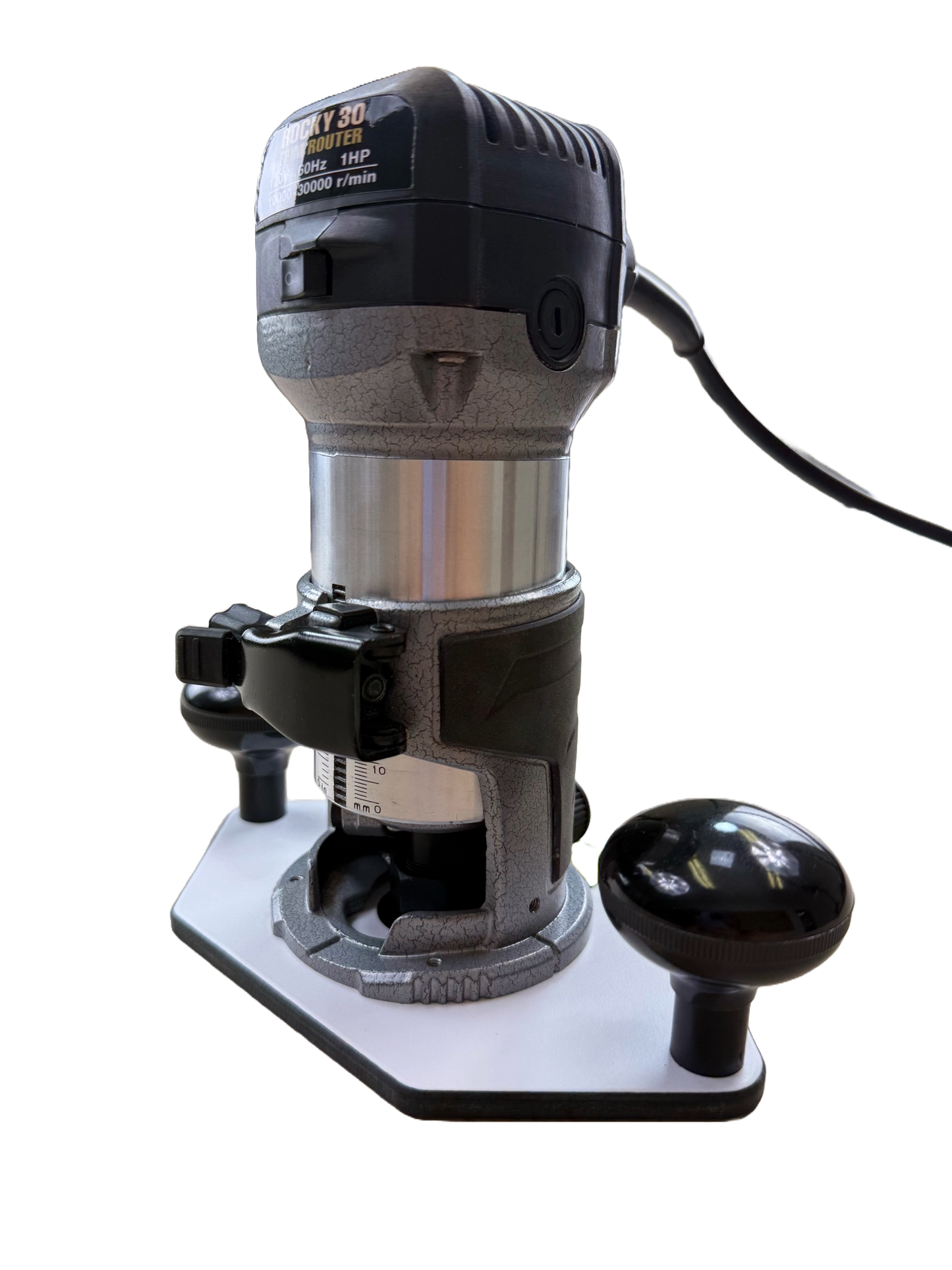 Router tool on a white base