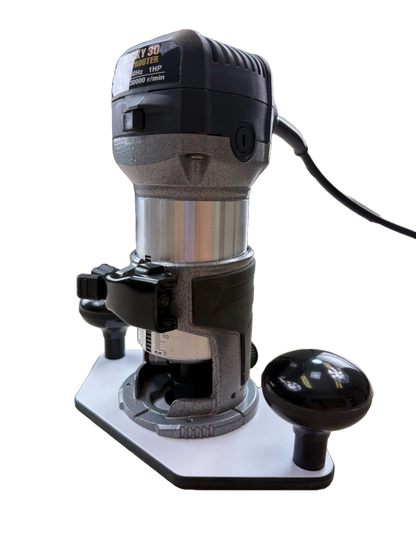 Router tool on a white base