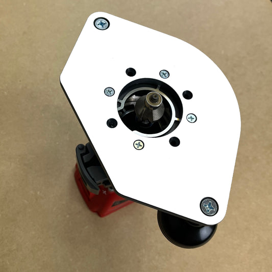 view of router base plate with large hole