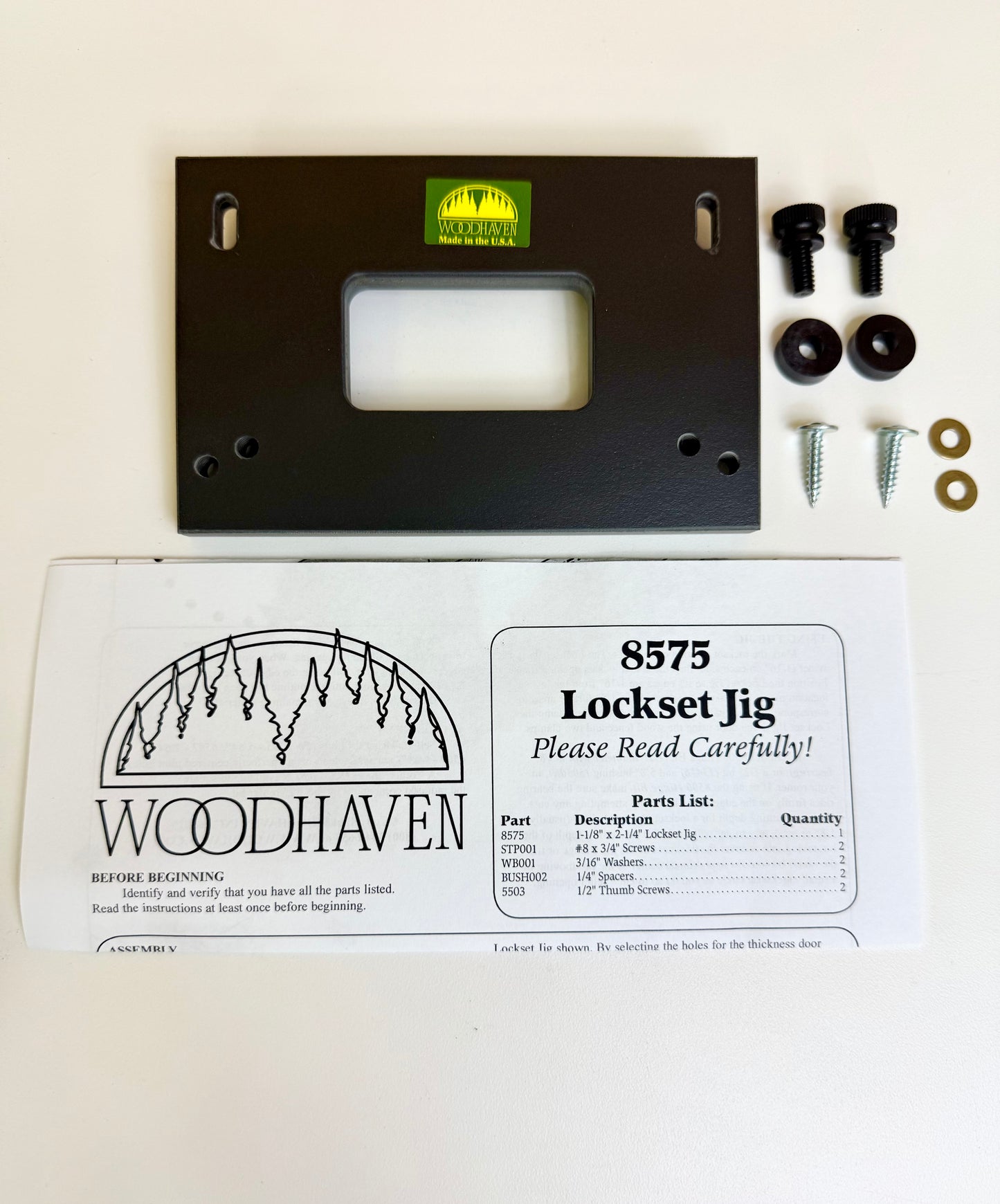 Lockset Plate Jigs - Select Size
