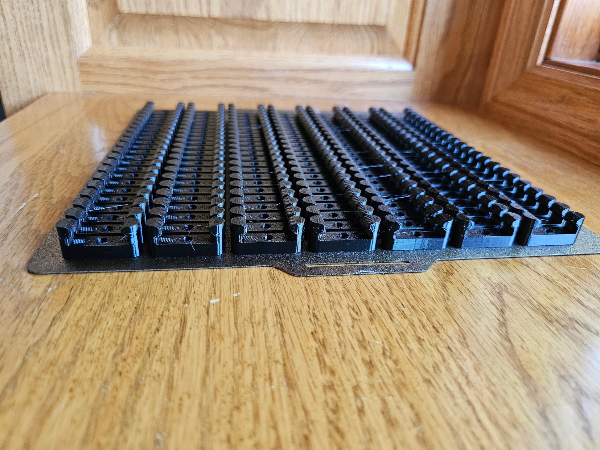 Snap Lock Tenon in use for cabinet panel assembly