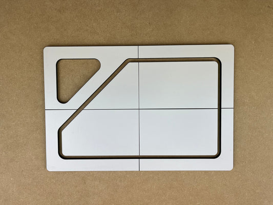Phenolic template for creating wooden rectangle cutting board