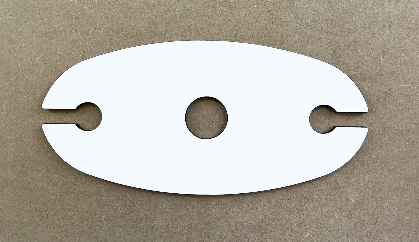 Phenolic template for creating wooden wine glass holder