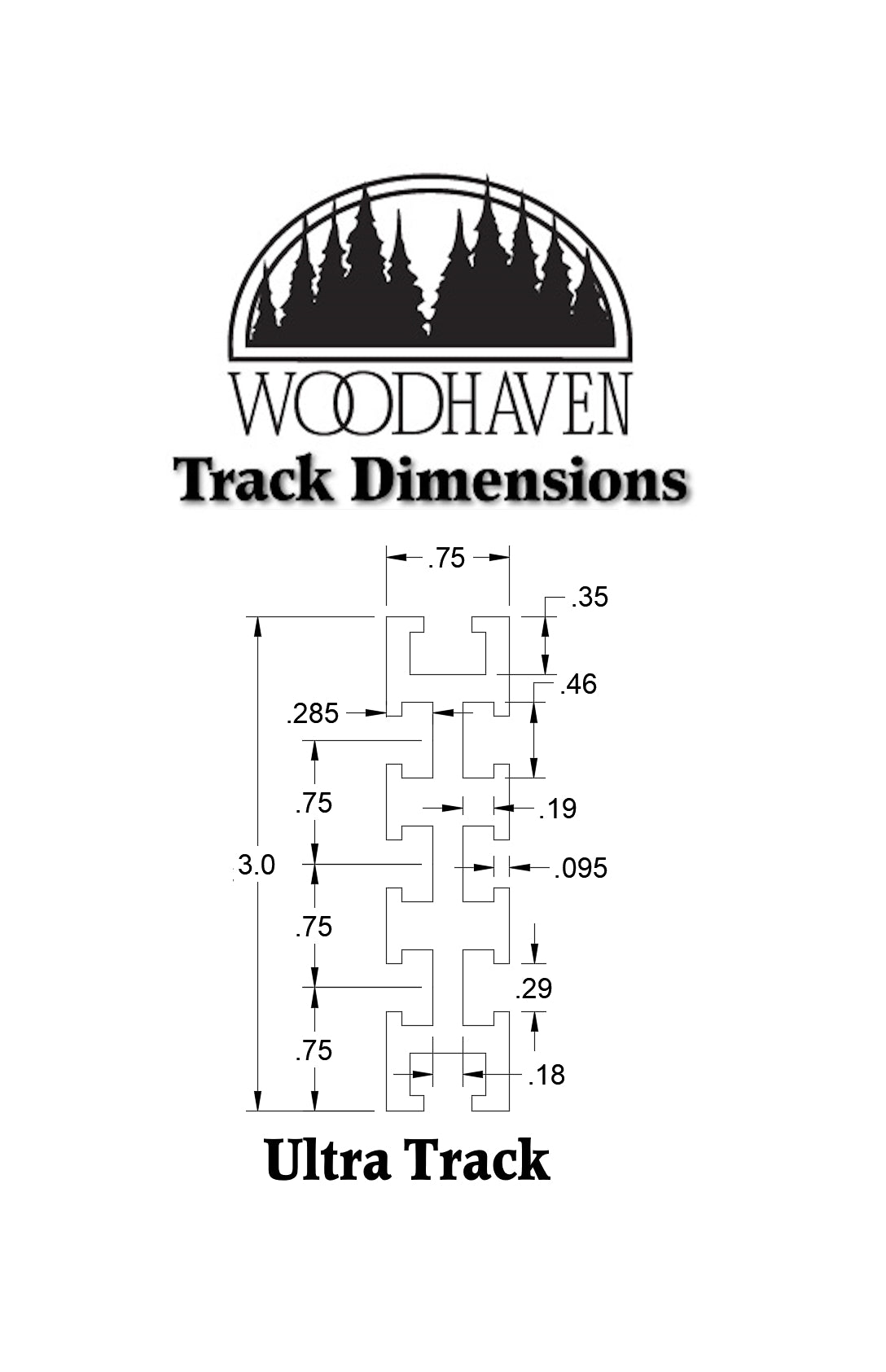 Ultra track dimensions