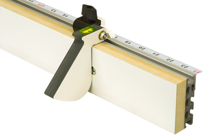 Curved flip stop with optional ruler bar