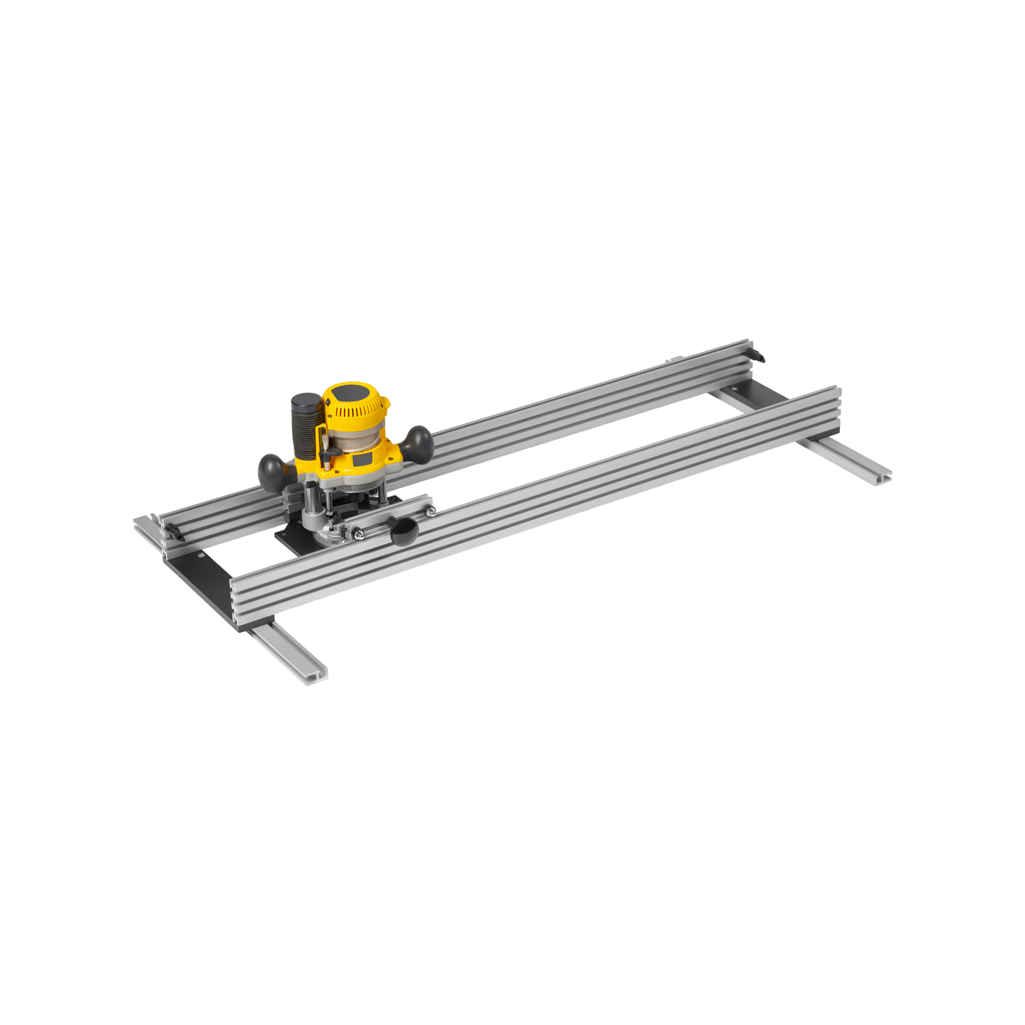 DeWalt router on a planing sled