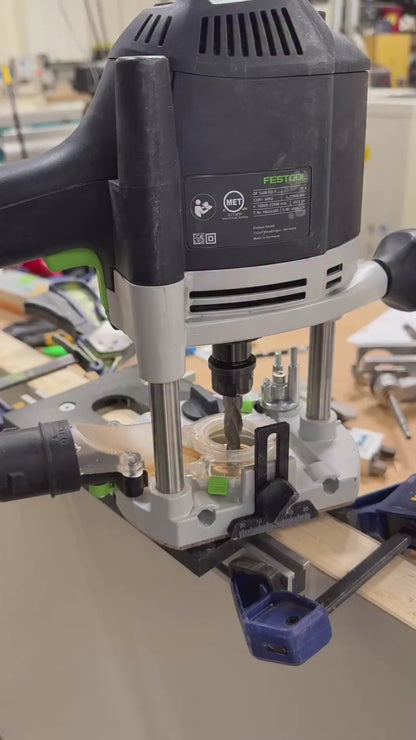 Video highlighting use of the Woodhaven invisible hinge jig
