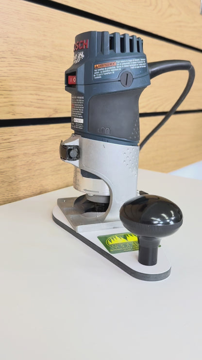 Bit Hole Base Plate for Compact Routers
