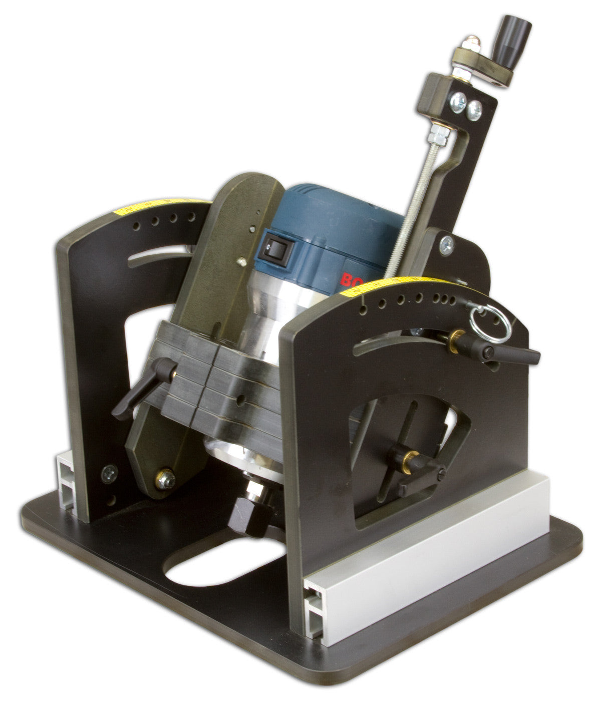 Woodhaven 1470 Angle-Ease router table insert plate for 3-1/2 inch motors - front view