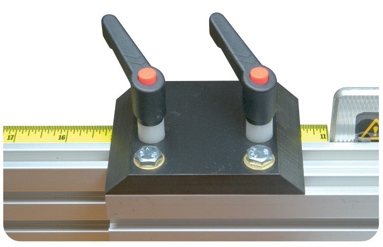 close up of the adjusting handles on the 4520 solid stop