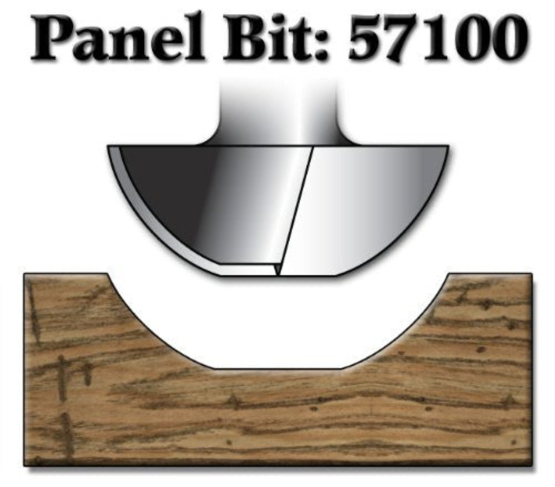 Whiteside 57100 Cove Panel Router Bit for raised panel cabinet doors