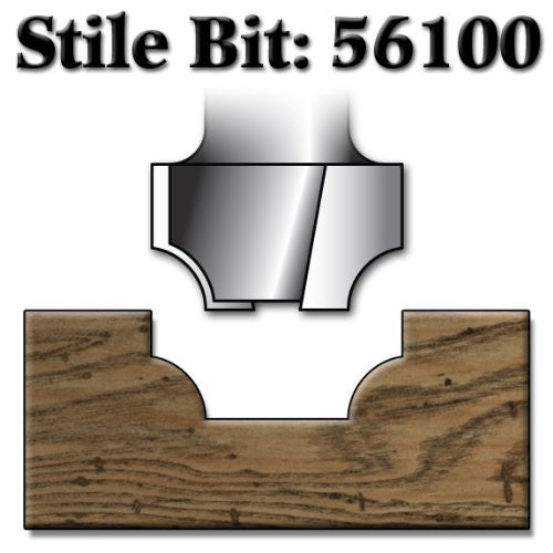 Whiteside 56100 Bead Stile Router Bit for raised panel cabinet doors