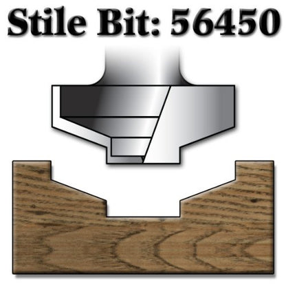 Whiteside 56450 Straight Stile Router Bit for raised panel cabinet doors