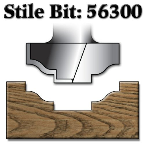 Whiteside 56300 Ogee Stile Router Bit for raised panel cabinet doors