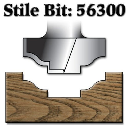 Whiteside 56300 Ogee Stile Router Bit for raised panel cabinet doors