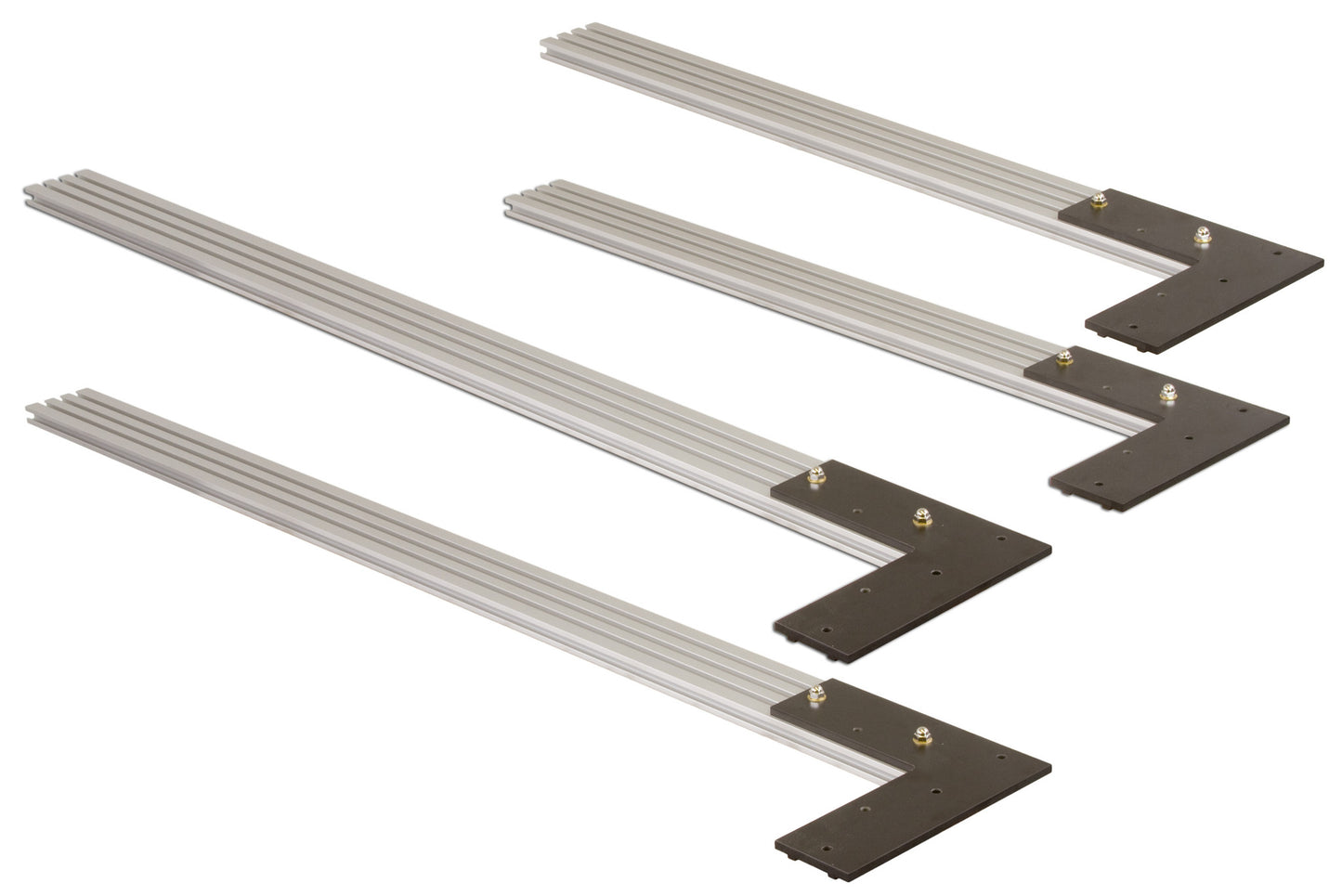 Woodhaven 5380K MDF Door Kit with corner connectors and Ultra Track aluminum frame assembled