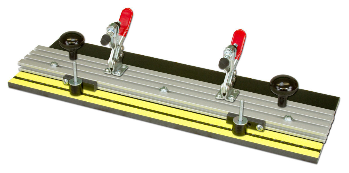 Woodhaven 5433 HD Frame Master in use with HD Door Template on router table