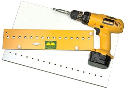 Woodhaven 781 shelf pin jig, 15-1/2 inch with 1-inch spacing, for 5mm and 1/4-inch shelf pins