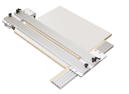 Dado jig on a cabinet panel