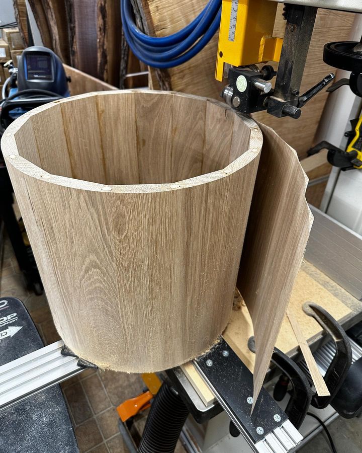 Table pedestal cut with the Woodhaven circle jig   